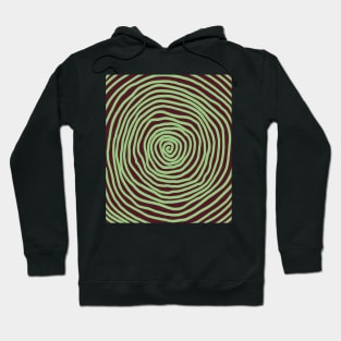 spiral pattern green brown halloween Hoodie